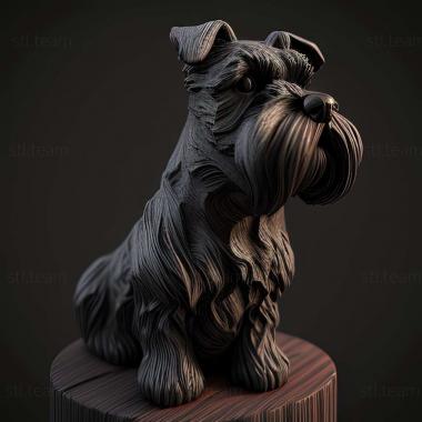 3D model Zwergschnauzer dog (STL)